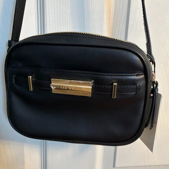Ted Baker London - Black Leather Crossbody Purse - NWT - Picture 1 of 12